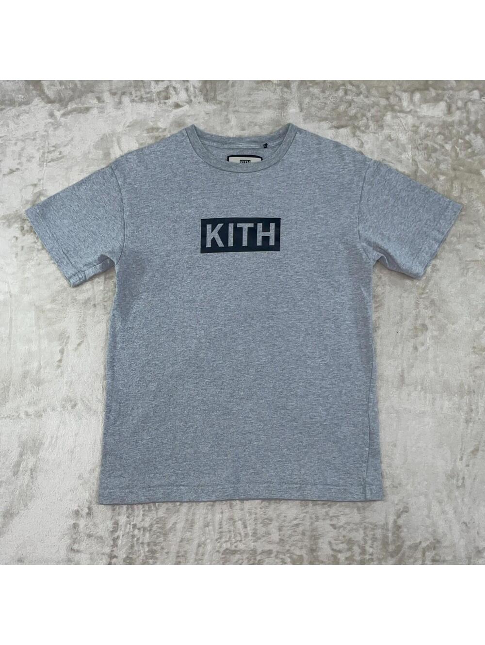 KITH Classics Box Logo Heavy Cotton Gray Tee Mens Size XS - Excellent Condition